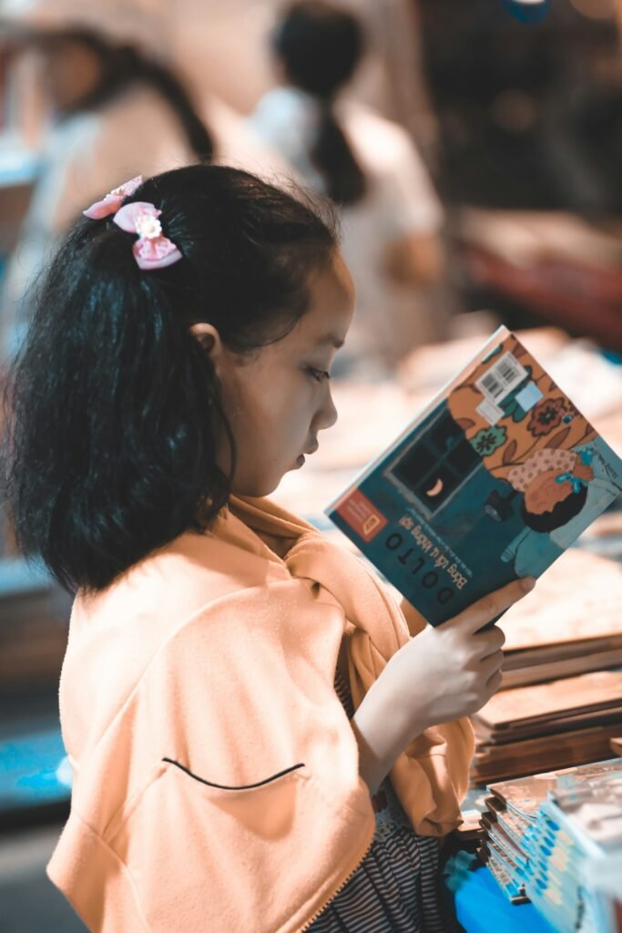 girl reading book