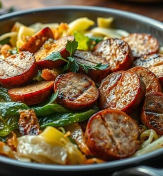 Low Carb Fried Cabbage & Sausage