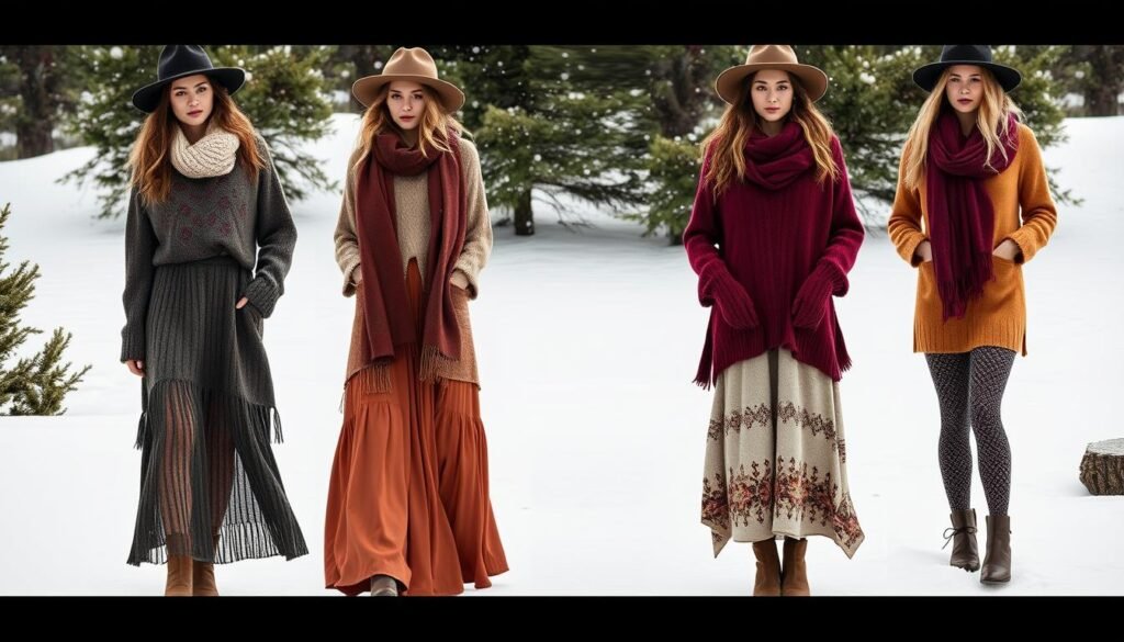 winter boho fashion