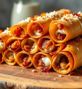 quick and easy Keto Chicken Bacon Ranch Taquitos